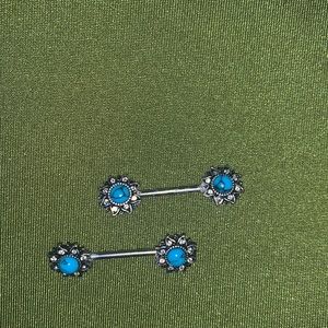 Turquoise Sunburst Barbells